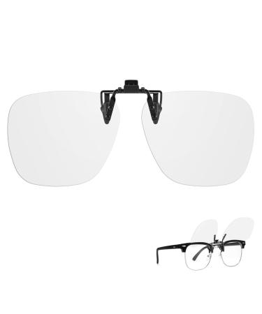 TJUTR Clip On Blue Light Blocking Glasses for Prescription Glasses Fit Over Glasses for Computer TV Gaming Anti Eyestrain