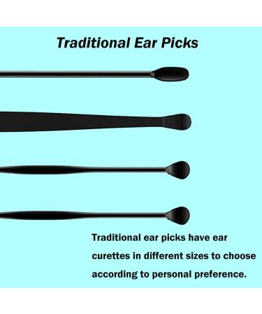 6 Pcs Ear Cleaner Wax Removal Tool Kit with Key Ring - Cylinder/Black | Ear Pick Earwax Removal Set - Buy Online on GoSupps.com