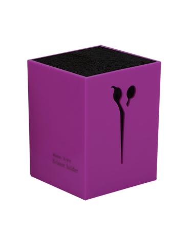 Acrylic Scissors Holder Professional Salon Beauty Tools Storage Box with Convenient Cleaning Design Use for Hair Clips Hairdressing Scissors Comb(Purple)
