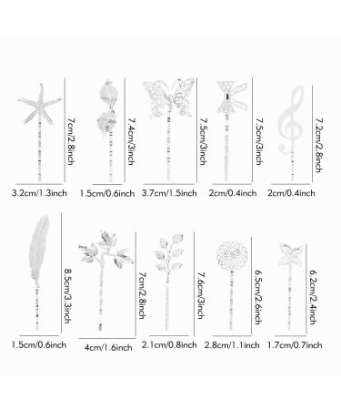 30 Pack Silver Vintage Butterfly Hair Pins - Retro Leaf Flower Metal Clips for Women and Girls - Buy Online on GoSupps.com