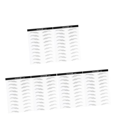 FOMIYES 6 Sheets Pairs Makeup Stickers Eyebrow Transfers Stickers Transfer Stickers 6d Bionic Cosmetic