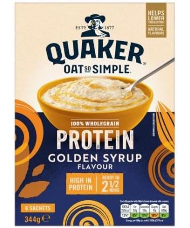 Porridge Bundle With Quaker Oat So Simple Protein Golden Syrup Sachets 344g and Oat So Simple Protein Original Porridge Sachets 8x37.73g (2 Pack) - Buy Online on GoSupps.com