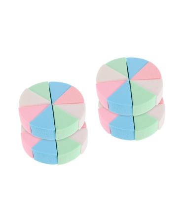 Angoily 4 Sets Triangular Sponge Puff Makeup Sponge Wedge Make up Sponge Makeup Blending Sponge Wedge Makeup Sponges Facial Makeup Sponge Makeup Puff Loose Puff Flutter Emulsion Triangle