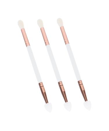 POPETPOP Makeup Gadgets 3pcs Eye Shadow Brush Travel Kit Woman Double Head Eyeshadow Eyebrow Brush