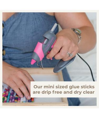 Chandler Tool Mini Hot Glue Gun Kit - 25W High Temp, Small Size Craft Glue Gun Set with 10 Sticks - Fine Tip Adhesive, Pink - Buy Online on GoSupps.com
