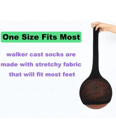 Buy Extra Wide Mid Calves Socks | Medical Liner for Orthopedic Brace & Fracture Boot | Size 10-13 | Black - International Shipping Available - Buy Online on GoSupps.com