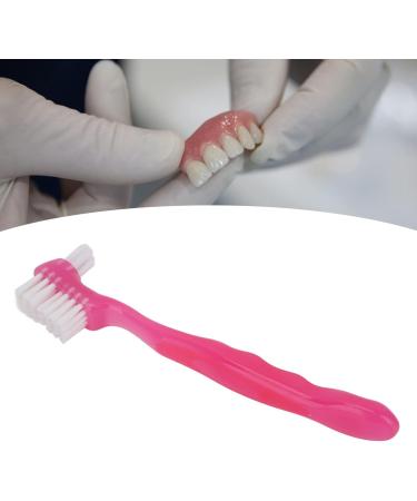 Shop Ergonomic Double-Sided Denture Brush for Home & Travel Safe & Stylish (Pink) - International Shipping Available - Buy Online on GoSupps.com