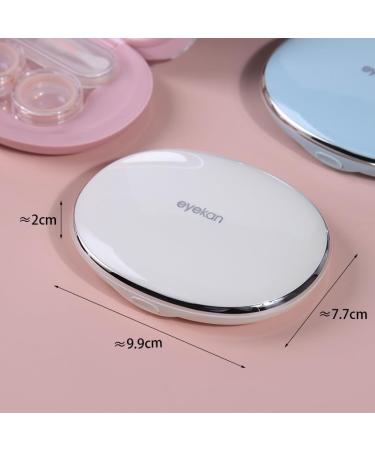 Buy Single Colored Contact Lens Case - Compact Oval Storage Container (White) for Safe & Stylish Eye Care - Buy Online on GoSupps.com