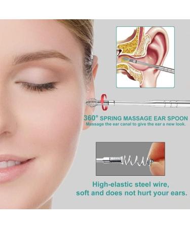 Madi Kay Designs Stainless Steel Ear Pick Curette Set - Earwax Remover Spiral Spring Earpick for Ears Cleaning - Buy Online on GoSupps.com