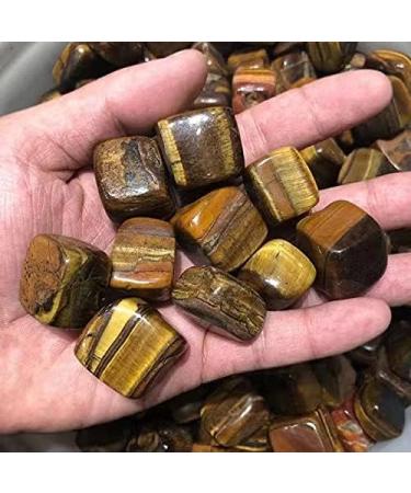17mm-22mm Natural Polished Tiger Eye Yellow Quartz Cube Crystal Tumbled Stone 10pc - Buy Online on GoSupps.com