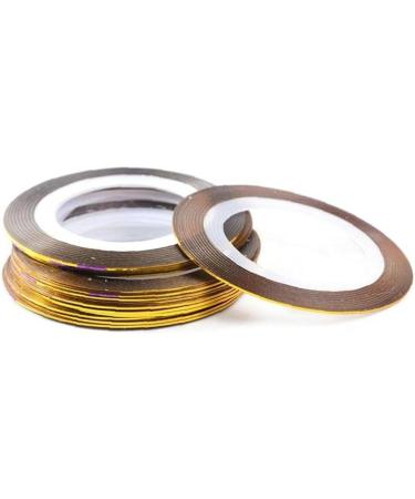 20 Rolls Nail Art Striping Tape - Gold & Silver Adhesive Foils for Manicure Decoration | International Shipping - Buy Online on GoSupps.com
