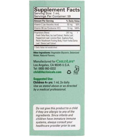 Childlife Clinicals Lung Health - Support Healthy Lung & Respiratory Function, 2 fl oz - Buy Online on GoSupps.com