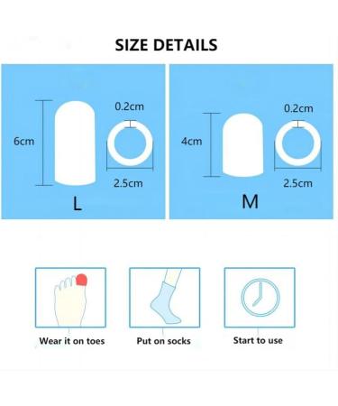 Carolhome Soft Gel Toe Protectors 14Pcs - Pain Relief for Ingrown Toenails, Calluses, Hammer Toes | Silicone Toe Covers for Foot Pain - Style 1 - Buy Online on GoSupps.com