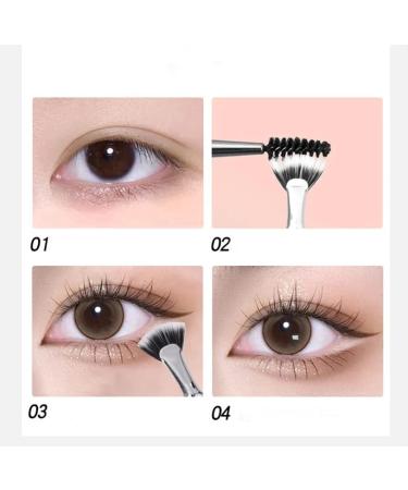 Dolly Mascara Fan Brush Set for Lashes and Eyebrows - 4PCS Makeup Tools - Buy Online on GoSupps.com