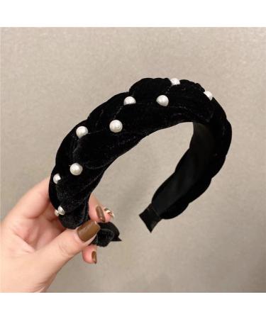LSHEQYI Pearl Headbands Faux Pearl Velvet Pearl Women Headband Pearl Hair Bands - Buy Online on GoSupps.com