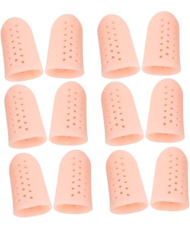 Healvian Silicone Finger Sleeves - 12 Pairs - Toe Cap Gel Protectors - Anti-Friction Cover Tool - Skin Color - 4.5x2.1 cm - Buy Online on GoSupps.com
