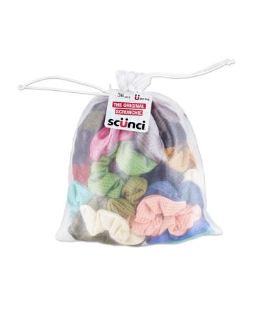 Scunci by Conair The Original Super Comfy Waffle Knit Scrunchie, Assorted Scrunchies 36 Count 36 Count Waffle Knit 36 Count - Buy Online on GoSupps.com
