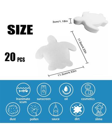 20 Pack Oil Absorbing Sponge Turtle Shaped Cleaning Sponge for Swimming Pool Hot tubs Oil Absorbing Sponge Pool Sponge Oil Absorber Hot Tub Accessories Floating Oil & Scum Absorber for Spa & Pool - Buy Online on GoSupps.com
