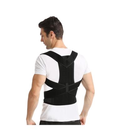 Back Brace Lumbar Support Breathable Posture Corrector Full Back Brace Humpback Girdle Spine Lumbar Support Belt Waist Belt(Black Medium) Medium Black