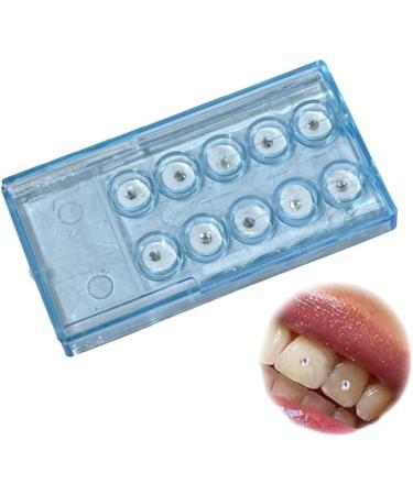 Angelkiss Tooth Gemstone - 10pcs 2mm Crystal Ornaments for Teeth & Nail Jewelry | White & Blue Tooth Jewelry Decoration - Buy Online on GoSupps.com