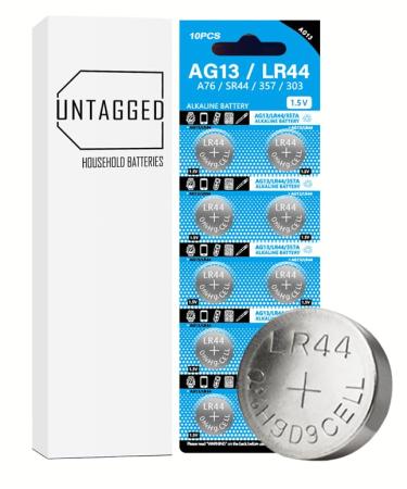 LR44 Battery Untagged AG13 357 303 A76 1.5V Button Coin Cell Batteries 10 Count