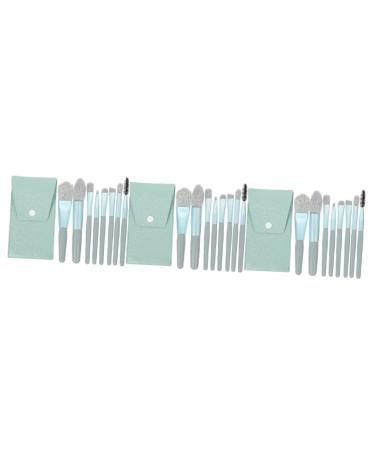 minkissy 3 Sets Travel Makeup Girls Eyeshadow Brush Mini Brush Supple Makeup Professional Makeup Brush Women Makeup Supplies Face Beauty Tools Cosmetic Pu Makeup Brush Sets Miss