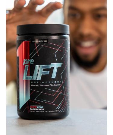 Rule 1 Pre Lift Pre-Workout Powder | Caffeine Beta-Alanine L-Citrulline Alpha GPC | Nitric Oxide Support Energy Alertness & Endurance | Sugar Free | 450G 30 Servings (Snow Cone) - Buy Online on GoSupps.com