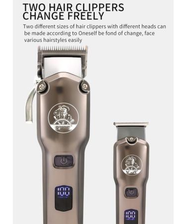 High-Power Hair Cutting Tool - 2-Piece Clipper Set with LCD Display for Salon Quality Haircuts | International Shipping Available - Buy Online on GoSupps.com