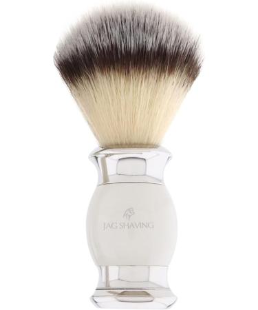 JAG Shaving Razor Set | 4-Piece Ivory Gift Set with Silver Spitzhaar Brush & Shaving Rack | Premium Grooming Essentials for a Smooth Shave - Buy Online on GoSupps.com