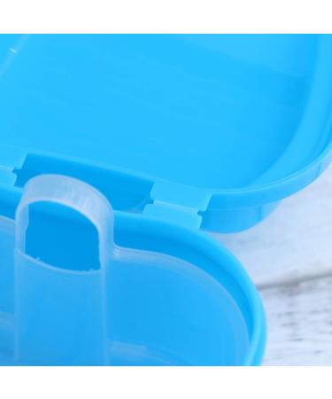 Milist Box Prosthesis Case with Lid - Sky Blue Soaking Mug for Dentures Sieve Hinges & Cleaning Tablets - Ideal Prosthesis Holder - Buy Online on GoSupps.com