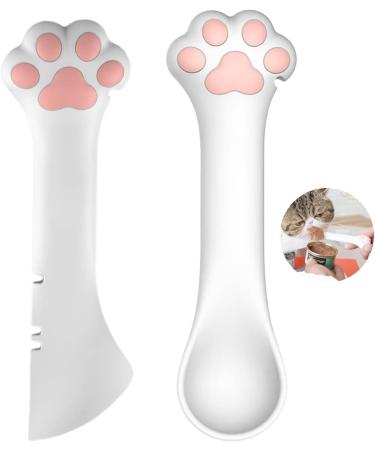 Pet Food Can Spoon & Opener Spatula Set for Dog Cat Cans | Food Safe BPA Free Cat Wet Food Spoon | Washable Lightweight Cute Cat Paw Shape Can Opener Multifunction - Buy Online on GoSupps.com