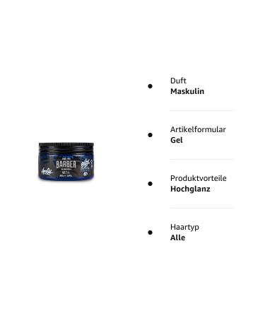 Barber Marmara No.34 Hair Styling Gel 250ml - Strong Hold Alcohol-Free No Residue Fresh Fragrance - Perfect for Men's Wet Hair Look - Buy Online on GoSupps.com