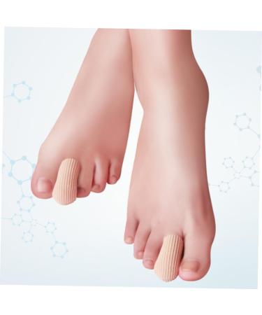 Silicone Toe Spacers - 1 Pair for Overlapping Toes, Bunion Relief & Toe Alignment - Beige - Buy Online on GoSupps.com