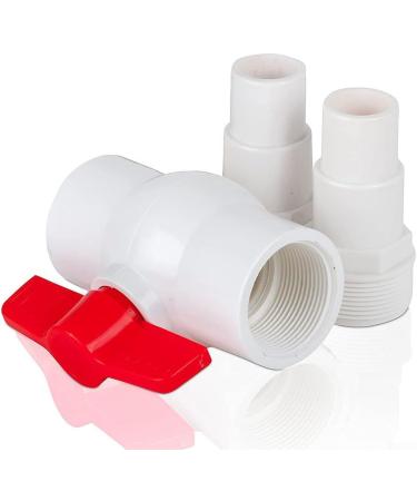 Buy AR512 Pool Shut-Off Valve with 2 Hose Adapter Connections (38mm & 32mm) - International Shipping Available - Buy Online on GoSupps.com