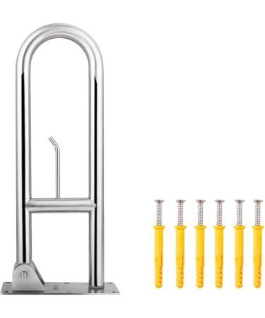 Stainless Toilet Safety Rails & Grab Bars for Elderly & Disabled - WochiTV 23.6 Inch Flip-Up Bathroom Handrails with Paper Holder & Shower Assist Aid - Buy Online on GoSupps.com