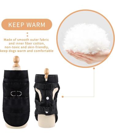 Eastlion Winter Dog Coat | Warm Waterproof Jacket for Puppies | Red Dog Clothing Vest with D-Ring | Size MM - Buy Online on GoSupps.com