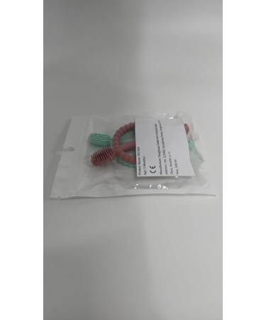 Buy BPA-Free Baby Biting Toys - 2 Pack Silicone Teething Rings for Kids Gum Massage - Bright Green & Caramel - Buy Online on GoSupps.com