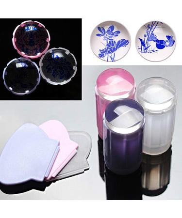 Clear Nail Art Jelly Stamper & Scraper Set - Silicone Nail Art Tools for DIY Manicure | International Shipping - Buy Online on GoSupps.com