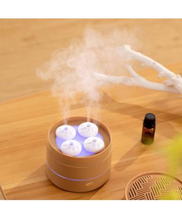 wemee Essential Oil Diffuser USB Steamer Bun Shape Hydrating for Diffusor Night Light Home Small Appliances Cute Brown - Buy Online on GoSupps.com
