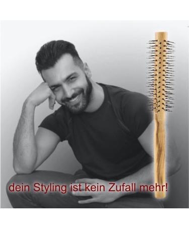 Hairlich Round Brush for Men - Beard & Hair Dryer Brush Professional Volume Styling 3 cm Circular Brush for Smooth Beard & Hair - Buy Online on GoSupps.com