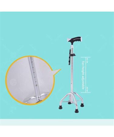Practical Elderly People Small Four Leg Based Aluminum Alloy 10 Height Adjustment Walker with Appropriate Cane for Disabled People gait Cane Interesting - Buy Online on GoSupps.com