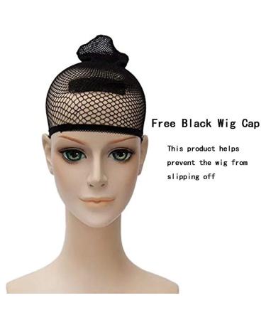 Long Straight Black Kids Wig with Flower Hair Clip - Wigs for Girls | Toddler Cosplay Hairpiece for Halloween Party - Includes Wig Cap | Uniquebe - Buy Online on GoSupps.com