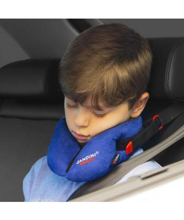 SANDINI SleepFix Kids Outlast Neck Pillow - Supportive Child's Neck Cushion with Temperature Regulation - Ideal for Car, Bike, and Travel - Prevents Head Tilting - Blue - Buy Online on GoSupps.com