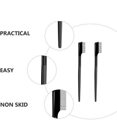 LALAFINA Combs Separator Comb Brow Needle for Eyelashes Metal Brush Define Brushes Stainless Steel Grooming Stain Tool Women Makeup with Applicator Teeth Tools Separation Mascara Curler 14X2X0.5CM Black - Buy Online on GoSupps.com