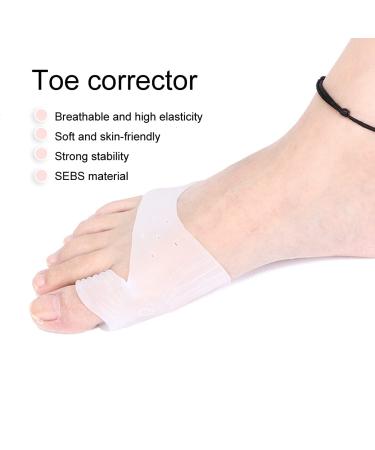 Hallux Valgus Corrector - 2 Pairs Elastic Breathable Toe Separator Cushion - Bunion Hallux Valgus Correction Tool (White) - Buy Online on GoSupps.com