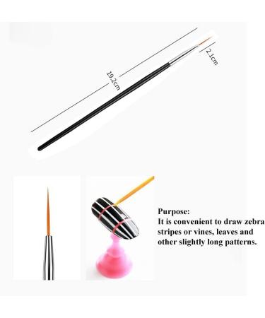 Sioppki 15-Part Nail Brush Set for Art & Design | Multifunctional Hair Brushes for Watercolor Acrylic & UV Gel | Perfect for Salon & Home Use - Buy Online on GoSupps.com