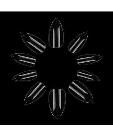 WJIASI Natural False Nails Oval French Acrylic Nails Artificial Nails Tips for Girls Women(500 Pieces 10 Sizes) (Waterdrop - Clear) - Buy Online on GoSupps.com