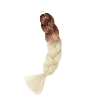 Gairyan Jumbo Braid Extensions - 24 Ombre Synthetic Hair for Crochet Twists - 100g Brown & Beige (1pcs) - Perfect for Infllammatory Styles - Buy Online on GoSupps.com