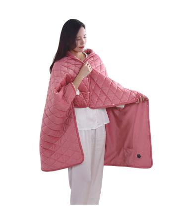 ELJHY 5V USB Large Electric Blanket Powered by Power Bank Winter Bed Warmer USB Heated Blanket Body Heater 39.3 x 55.1 inch Pink