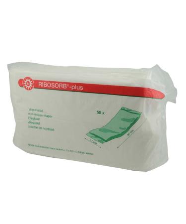 50x Noba fleece diaper RIBOSORB -plus diapers pads inserts 11 x 37 cm 11x37 cm (pack of 50) Plus